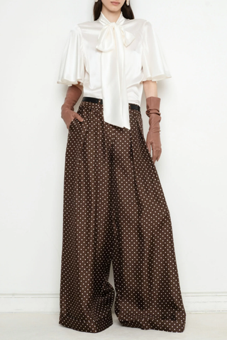 Mila Pant | Polka Dot Brown