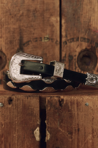 The Western Hardware Belt | Black With Silver