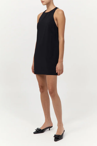 Cut Away Shift Dress | Black