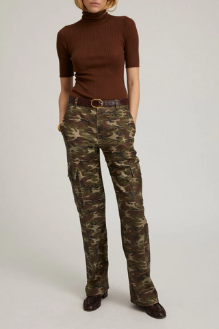 Suede Cargo Trousers | Camouflage