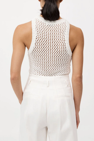 Cotton Crochet Tank | Off White