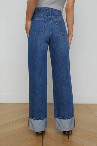 Miley Cuffed Wide Leg Jean | Lampson