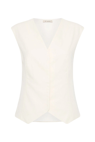 Minimal Tailored Vest | Ivory