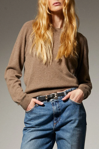 Raglan Cashmere Sweater | Walnut