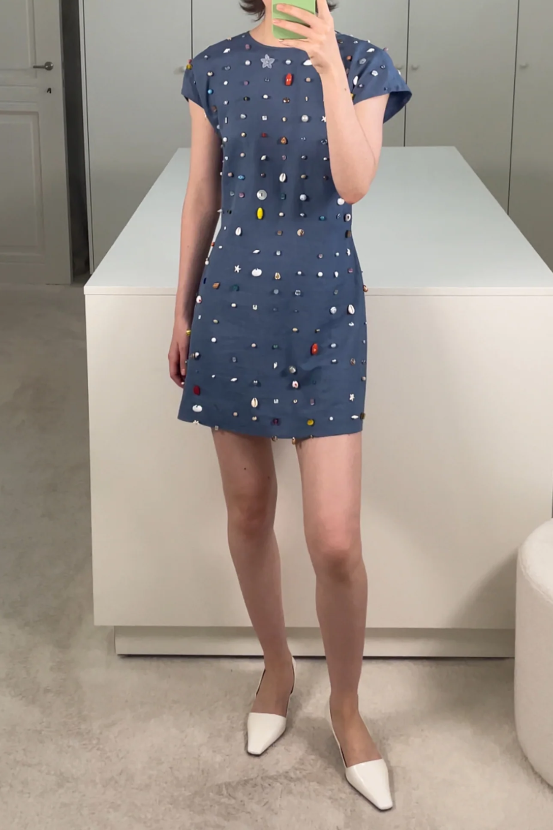 short embroidered dress Short embroidered dress