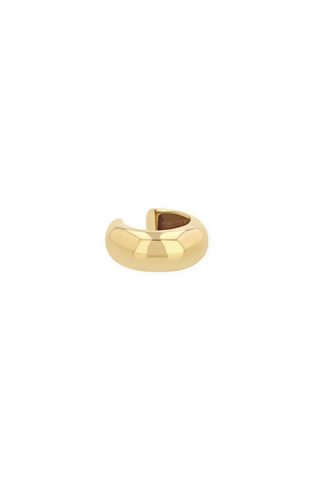 14K Gold Wide Chubby Ear Cuff | Single