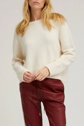 Heavy Cashmere Sweater | Chalk