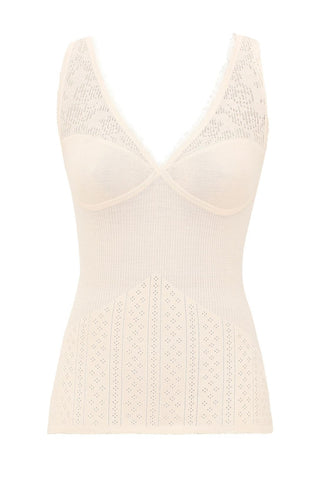 Pointelle Lace Cami | Cream