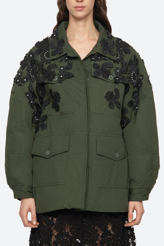 Sabine Embroidery Jacket | Forest