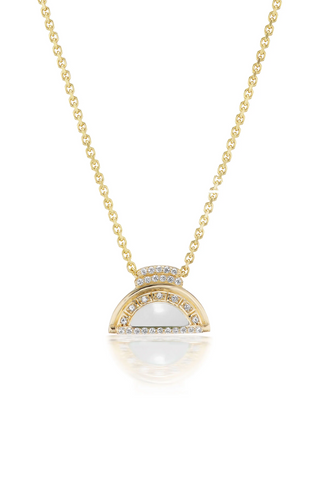 Alba Inlay Necklace | White Onyx