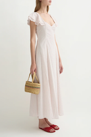 Marlowe Sundress | Cream & Red Polka Dot