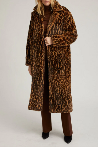 Faux Fur Coat | Leopard