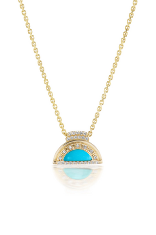 Alba Inlay Necklace | Turquoise