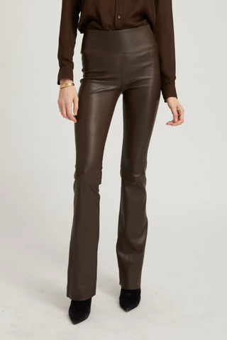 Leather Micro Flare Pants | Americano