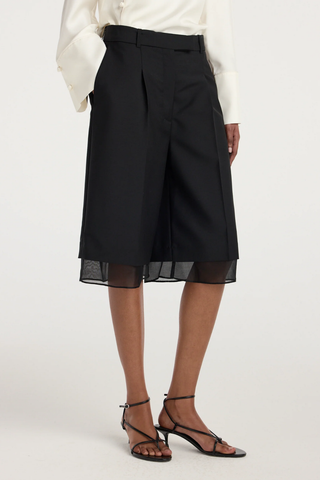 Organza Lined Shorts | Black