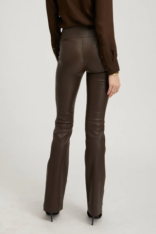 Leather Micro Flare Pants | Americano