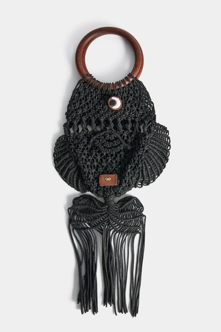 Macrame Fish Clutch | Black