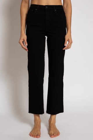 Slim Crop Jean | Black Resin