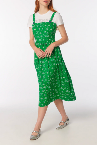 Overall Laura Dress | Green Fruit Basket