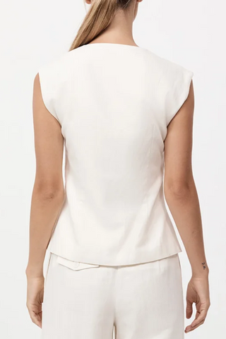 Minimal Tailored Vest | Ivory