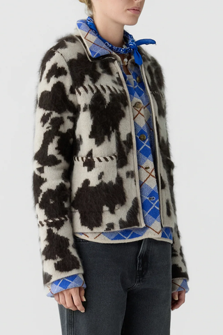Grizzly Cowhide Jacket | Oatmeal/Burnt Cocoa