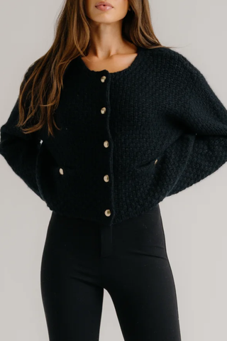 Charlene Cropped Jacket | Black