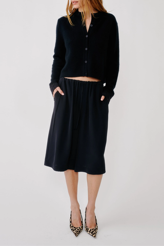 Issa Relaxed Drawstring Culotte | Black