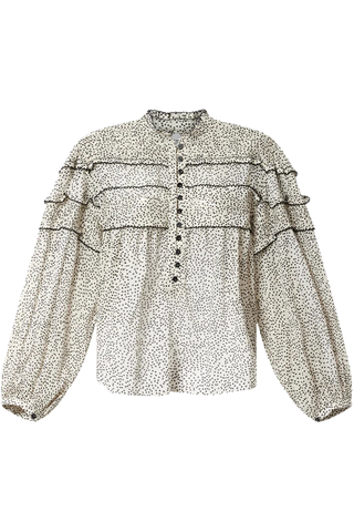 Doane Blouse | Ecru/Black