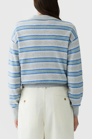 Collegiate Stripe Polo | Stone Combo