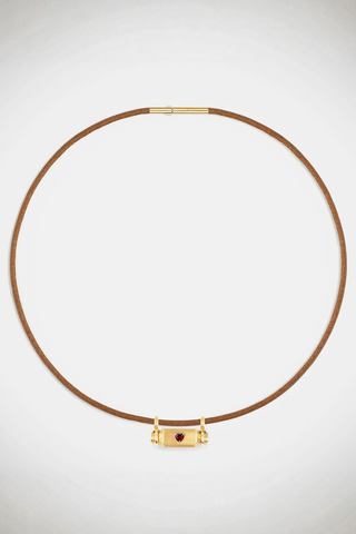 Heart Smash Locket | 44cm Leather Link