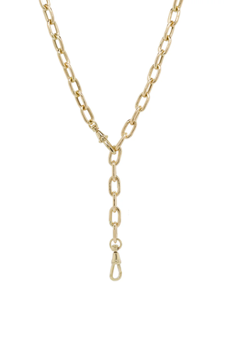 14K Extra Large Square Oval Link Chain Necklace with Swivel Clasps