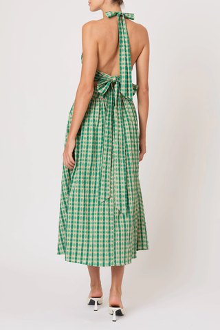 Halter in the Name of Love Dress | Green Check