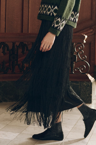 The Fringe Skirt | Black