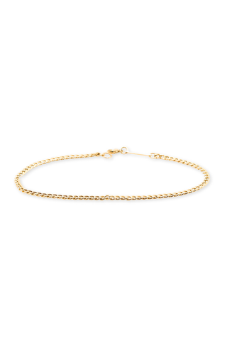 14k Small Curb Chain Anklet