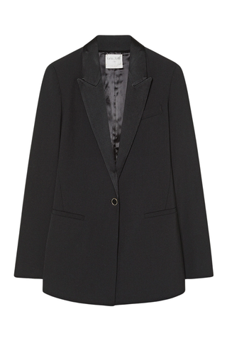 Wool Blend Canvas Jacket | Noir