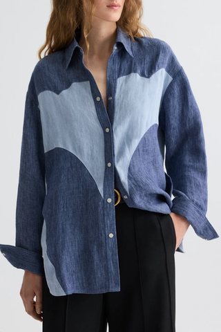 Austin Shirt | Medium Indigo / Light Indigo