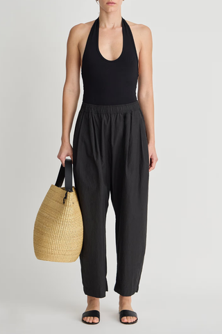 Spa Pleat Pant | Black