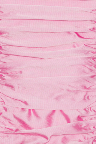 Sheer Satin Bow Dress | Cameo Pink