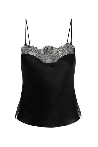 Silk Lace Cami | Black