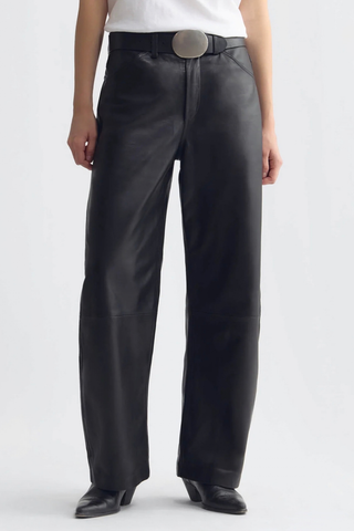 Tribeca Leather Pant | Black