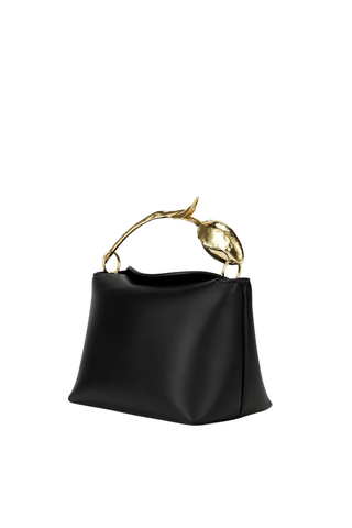 Mini Bloom Bag | Black Leather