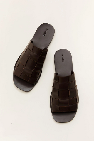 Woven Flats | Chocolate