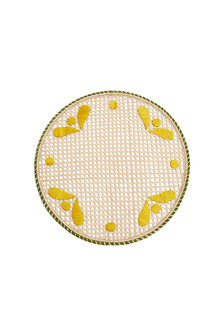 Raffia Tablemats Set Of 2 | Capri Yellow