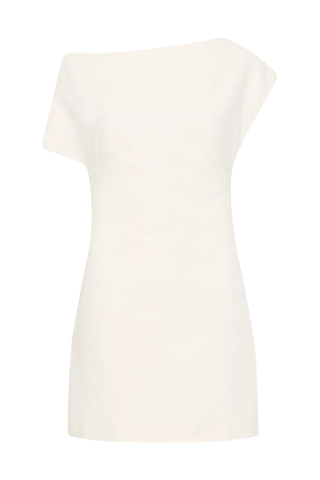 Asymmetric Mini Dress | Ivory