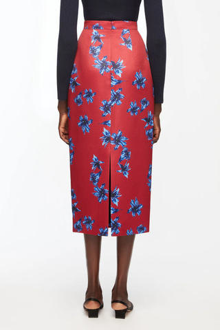 Lorelei Skirt | Red & Blue Festive Lillies