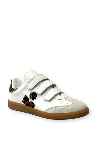 Beth Pony Classic Sneaker | White/Leopard