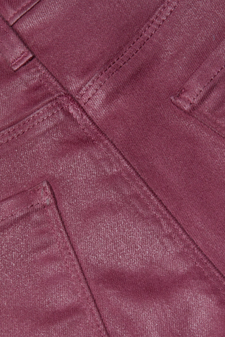 Kendra Coated Cropped Flare Jean | Deep Mauve