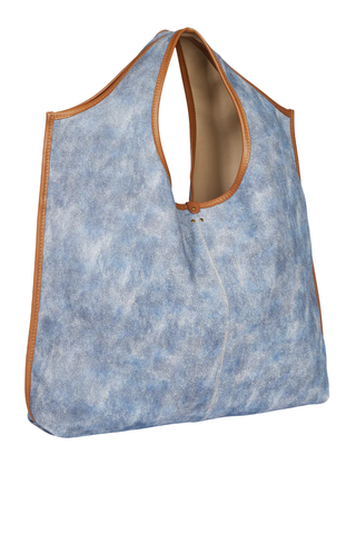 Paco Tote | Split Suede Washed Jean's