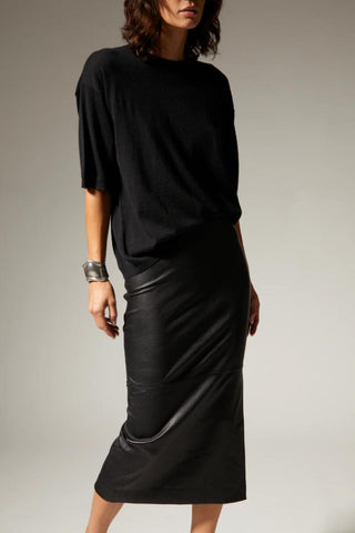 Cashmere Boxy Tee | Black
