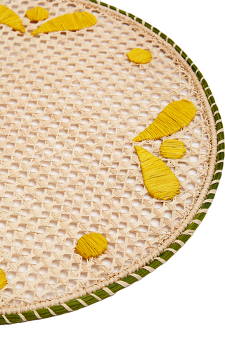 Raffia Tablemats Set Of 2 | Capri Yellow